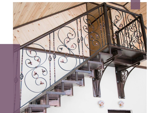 Кованые лестницы в Добрянке от 78796 руб. под ключ