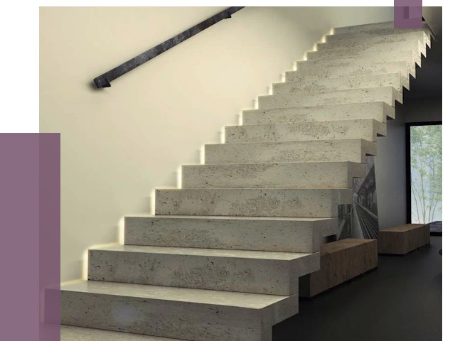 Облицовка бетонных лестниц в Добрянке от 4546 руб/м2