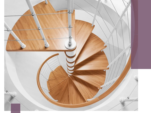 Изготовление винтовых лестниц под ключ в Добрянке