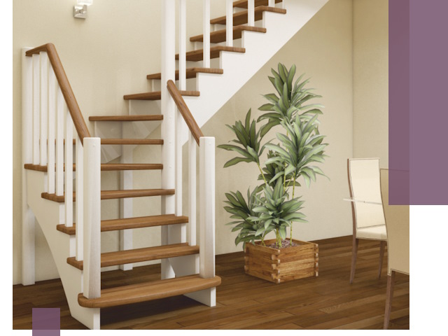 Г-образные лестницы под ключ в Добрянке — изготовление и монтаж