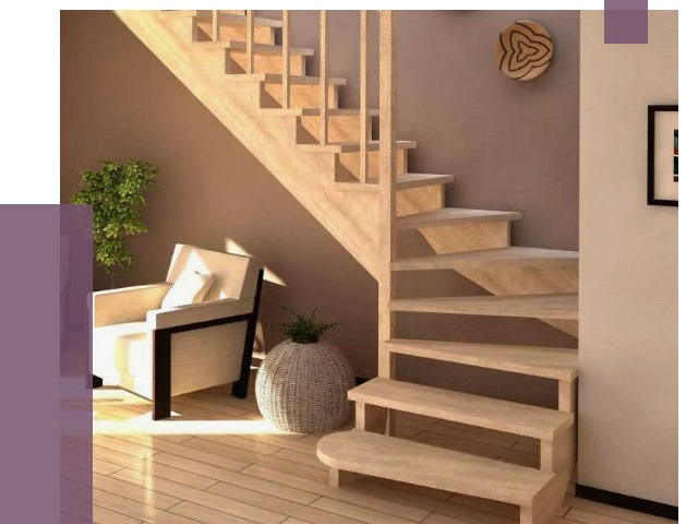 Изготовление Г-образных лестниц в Добрянке от 18689 руб. 