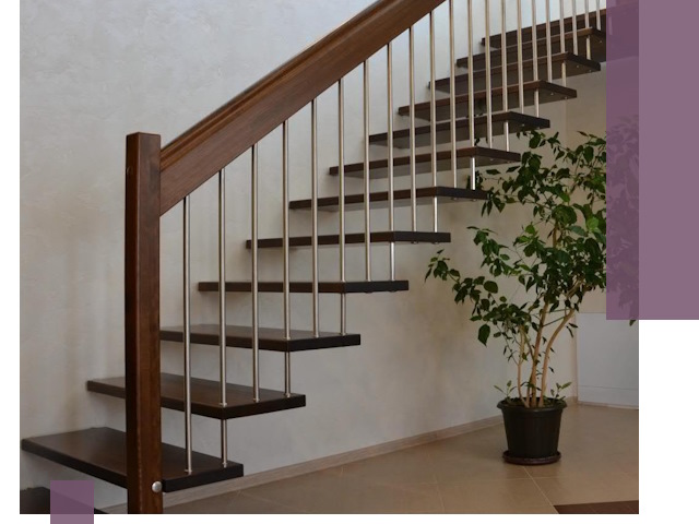 Лестницы на больцах под ключ в Добрянке – изготовление и монтаж