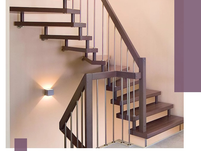 Изготовление лестниц на больцах в Добрянке под ключ