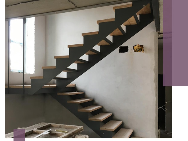 Изготовление лестниц на металлокаркасе в Добрянке от производителя