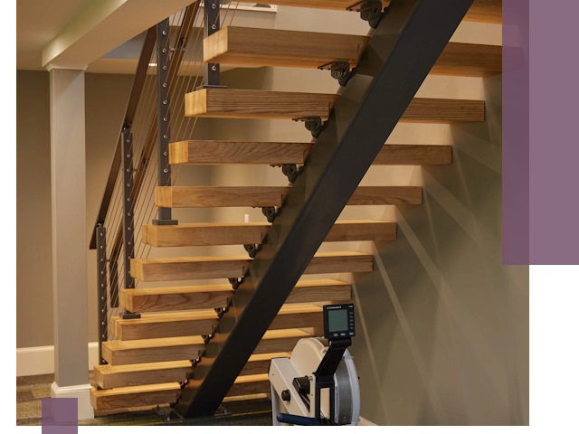 Лестницы на монокосоурах под ключ в Добрянке - изготовление и монтаж