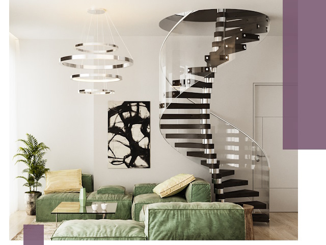 Лестницы для двухуровневой квартиры в Добрянке — изготовление и монтаж