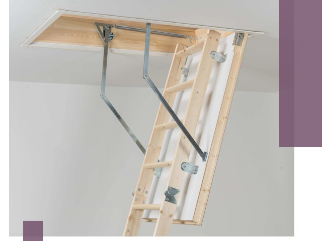 Установка чердачной лестницы под ключ в Добрянке