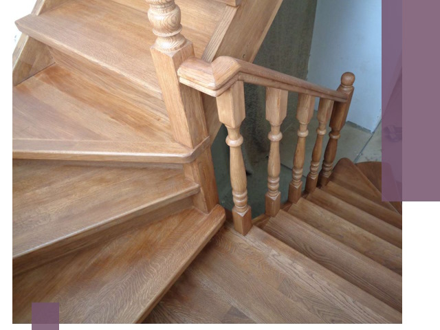 Дубовые лестницы под ключ в Добрянке: изготовление и монтаж