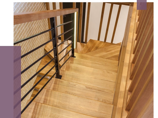 Лестницы из ясеня в Добрянке под ключ от 9900 руб. 