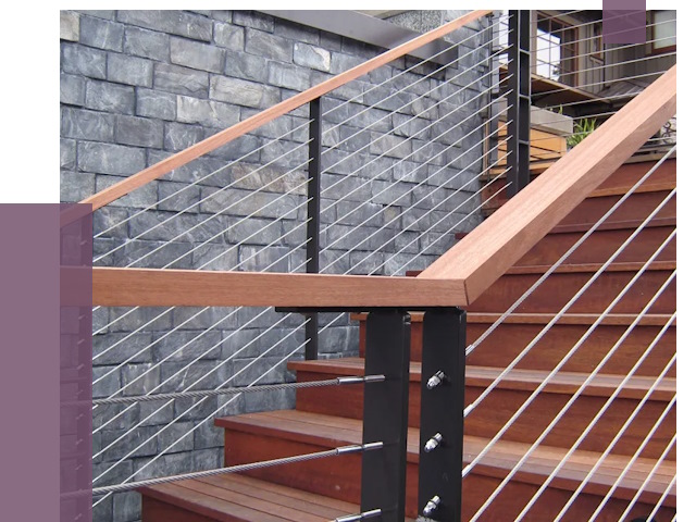 Тросовые перила под ключ в Добрянке от 7678 руб. 