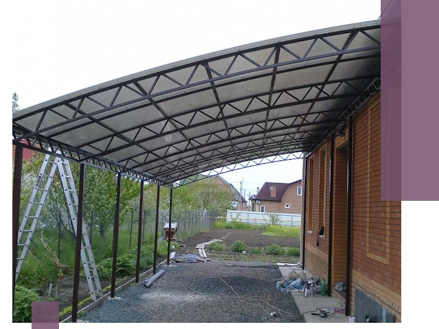 Профессиональный монтаж навесов под ключ в Добрянке