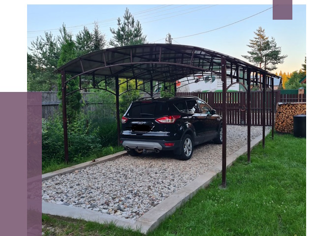 Навесы для автомобиля в Добрянке от 12981 руб.  | ПРОЛЁТ-Дбр