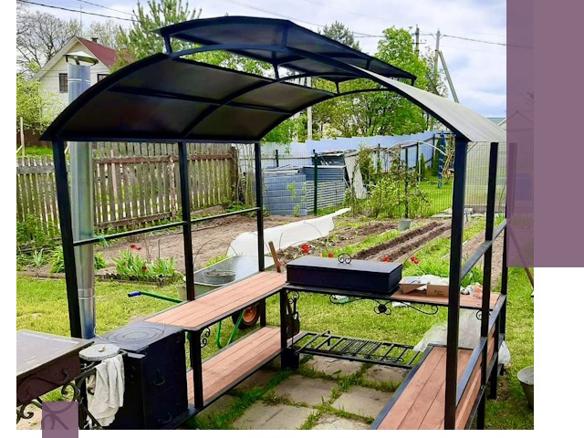 Навесы для барбекю в Добрянке: изготовление, монтаж и демонтаж