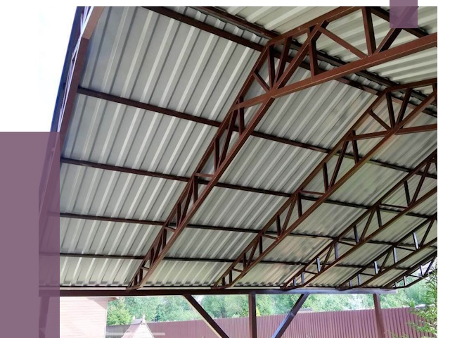 Навесы из профнастила в Добрянке от 7273 руб. | ПРОЛЁТ-Дбр