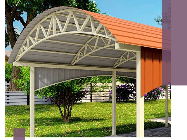 Навесы из профнастила под ключ в Добрянке — установка и монтаж