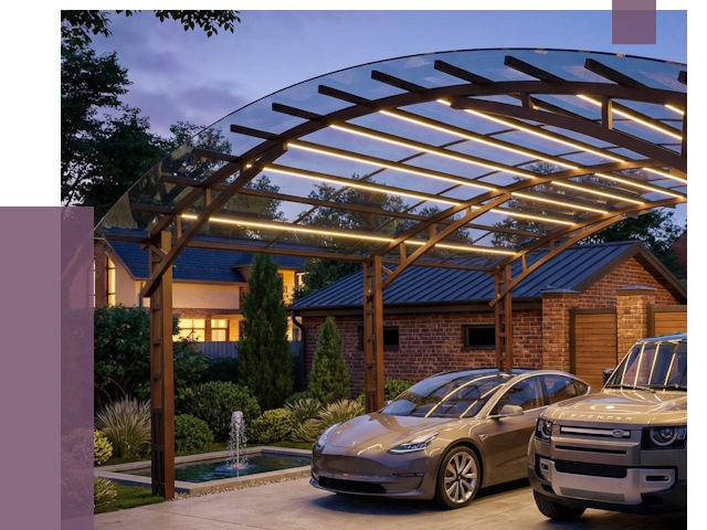 Металлические навесы в Добрянке от 12526 руб. под ключ — ПРОЛЁТ-Дбр