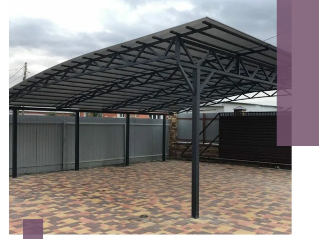 Металлические навесы под ключ в Добрянке — изготовление и монтаж