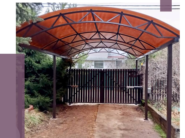 Арочные навесы в Добрянке от 12577 руб. — изготовление и монтаж | ПРОЛЁТ-Дбр