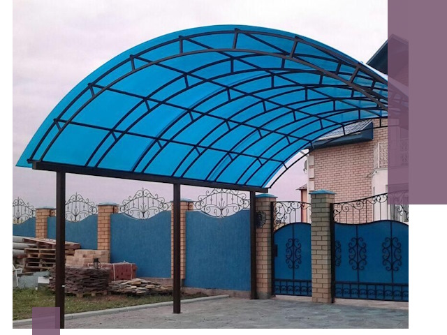 Арочные навесы под ключ в Добрянке — изготовление и монтаж
