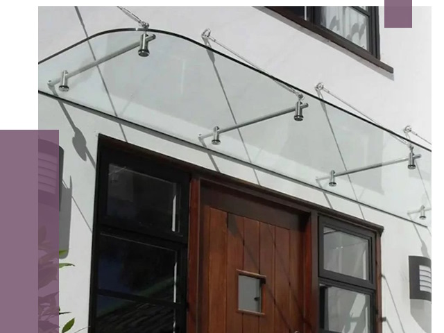 Стеклянные козырьки в Добрянке от 18689 руб. | ПРОЛЁТ-Дбр