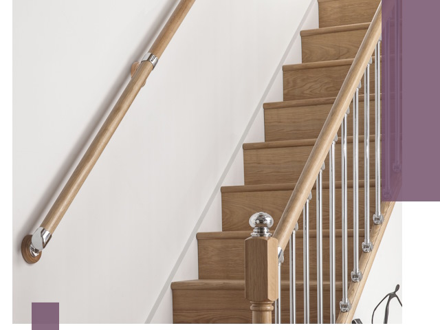 Пристенные поручни из стали и нержавейки под монтаж в Добрянке